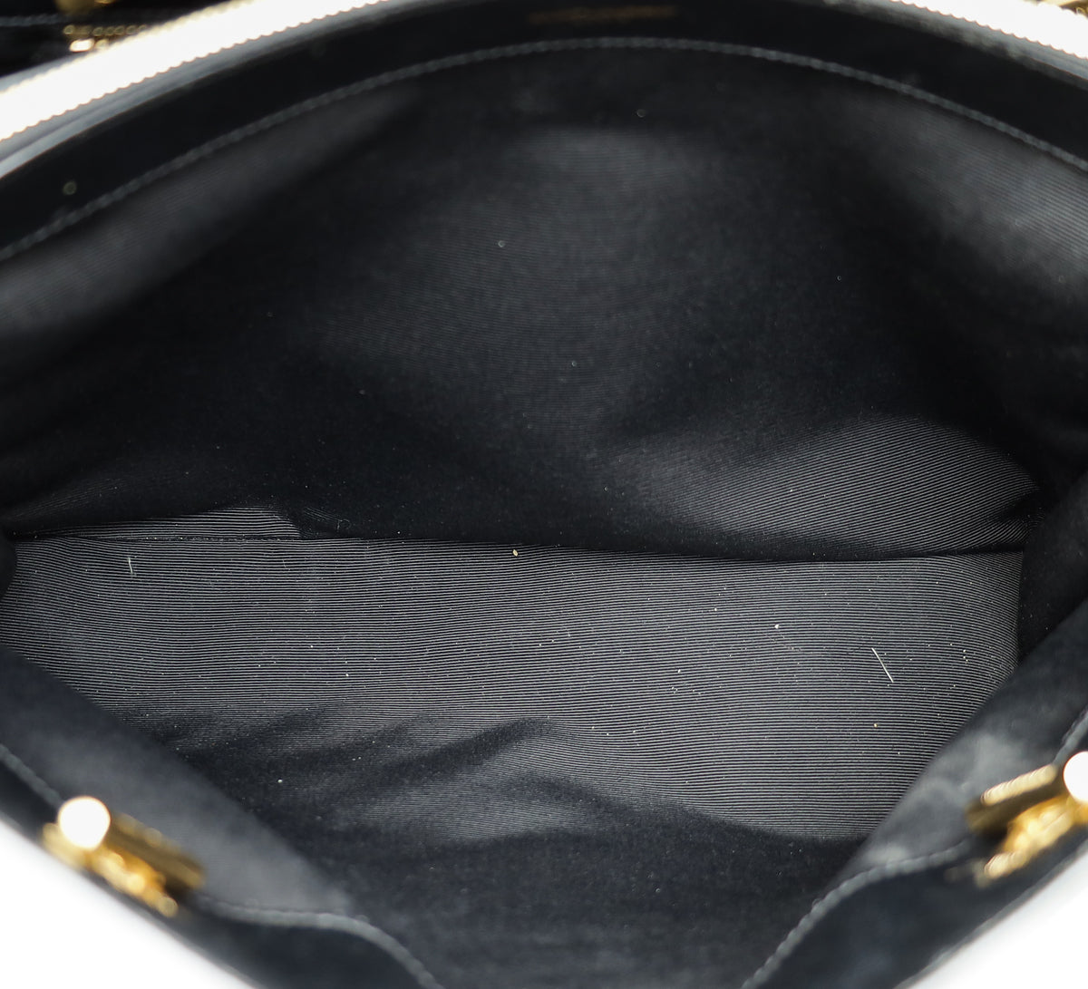 YSL Black Monogram Shopping Tote Large Bag