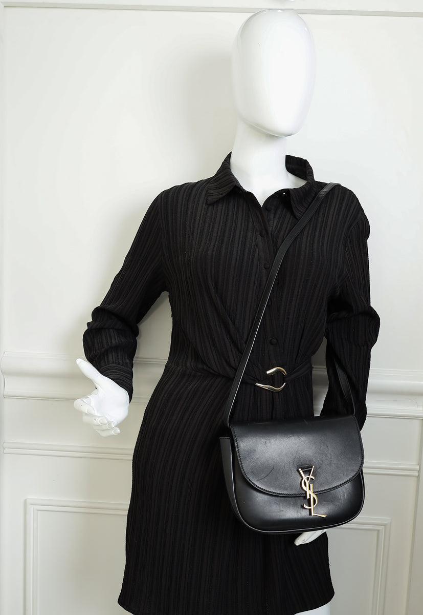 YSL Black Kaia Satchel Shoulder Bag
