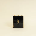 YSL Black Tuxedo Box Plexiglass Minaudiere Bag