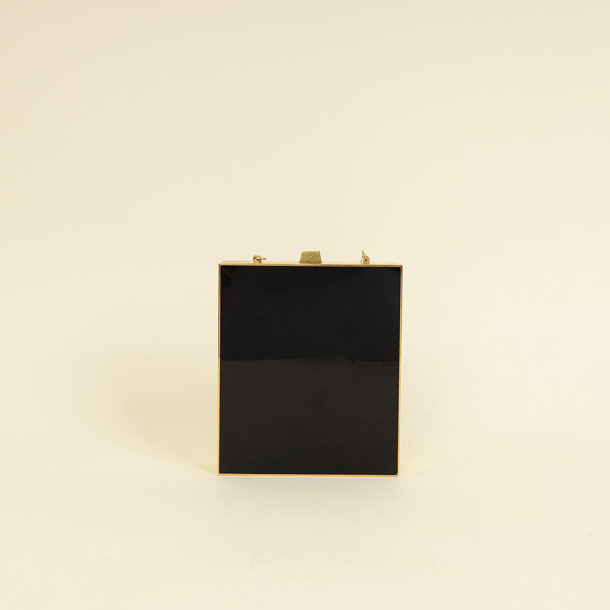 YSL Black Tuxedo Box Plexiglass Minaudiere Bag
