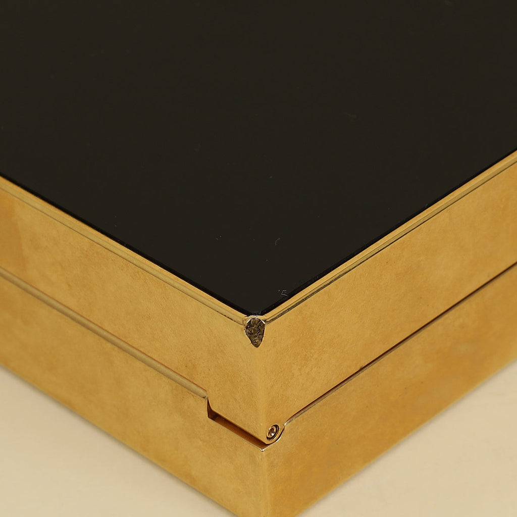 YSL Black Tuxedo Box Plexiglass Minaudiere Bag
