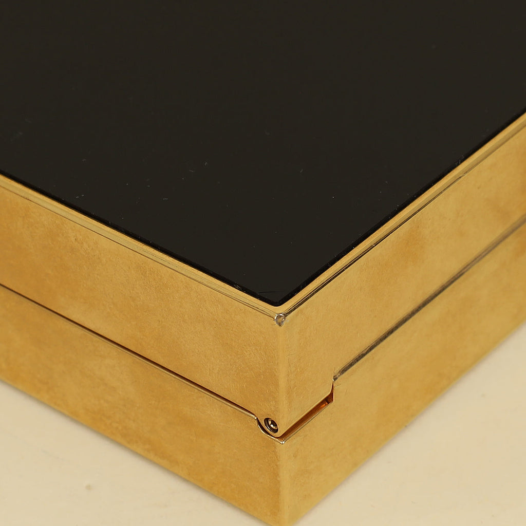 YSL Black Tuxedo Box Plexiglass Minaudiere Bag