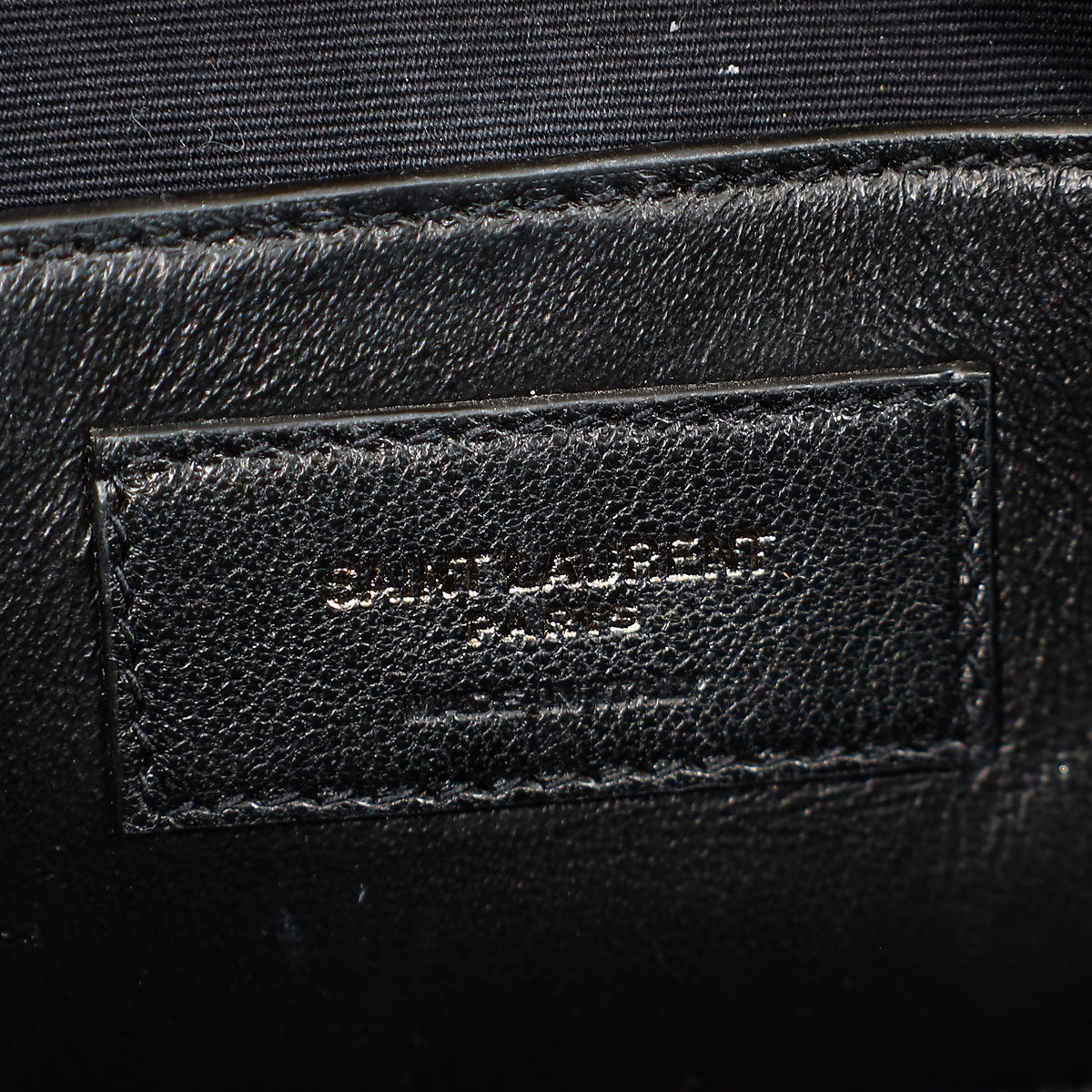 YSL Black Crocodile Embossed Heart Tassel Clutch