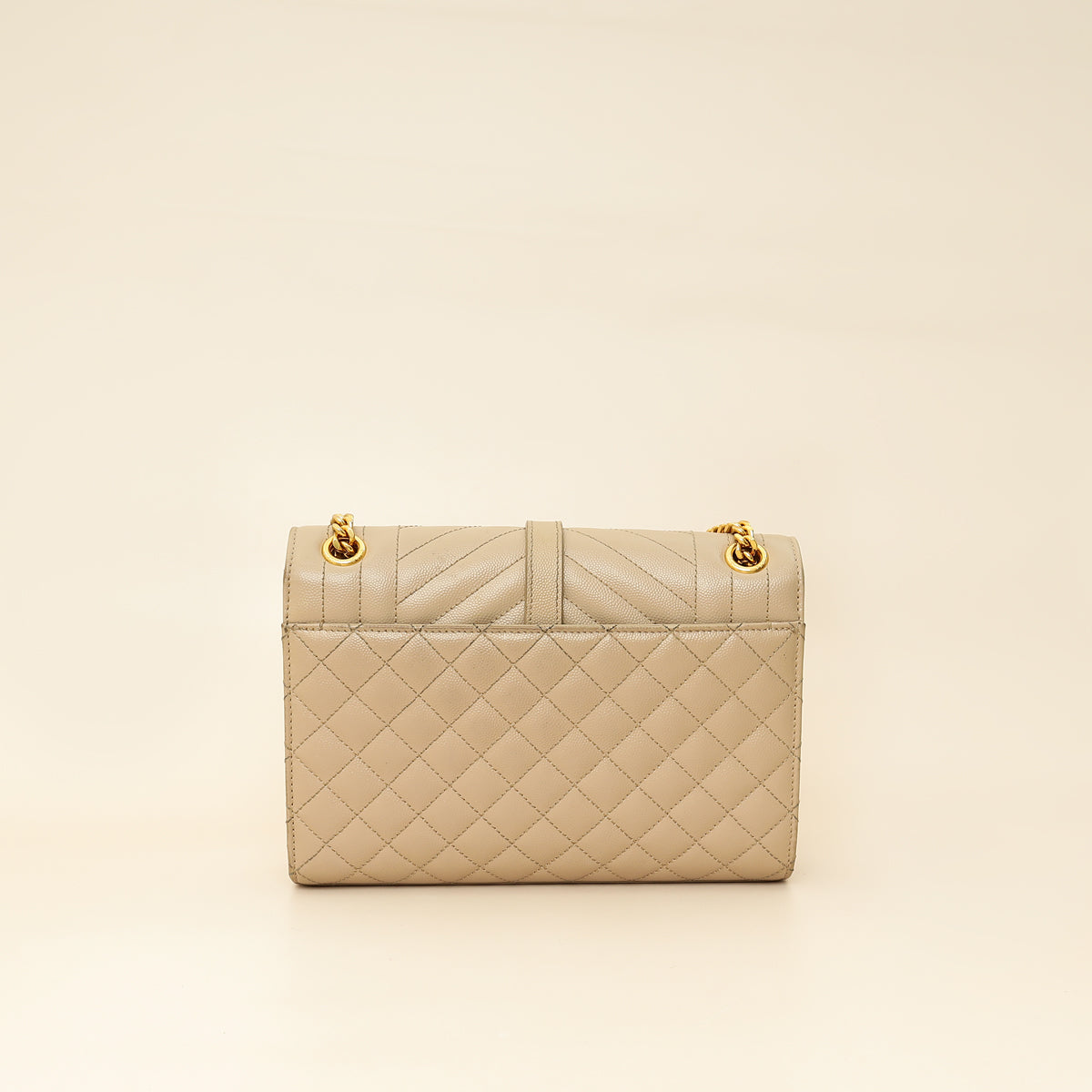 YSL Nude Mix Quilted Envelope Medium Shoulder Bag