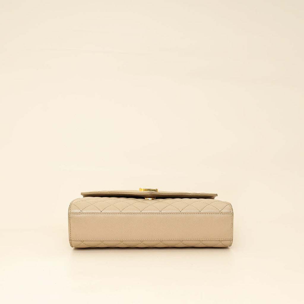 YSL Nude Mix Quilted Envelope Medium Shoulder Bag