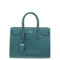YSL Teal Croc Sac De Jour Baby Bag