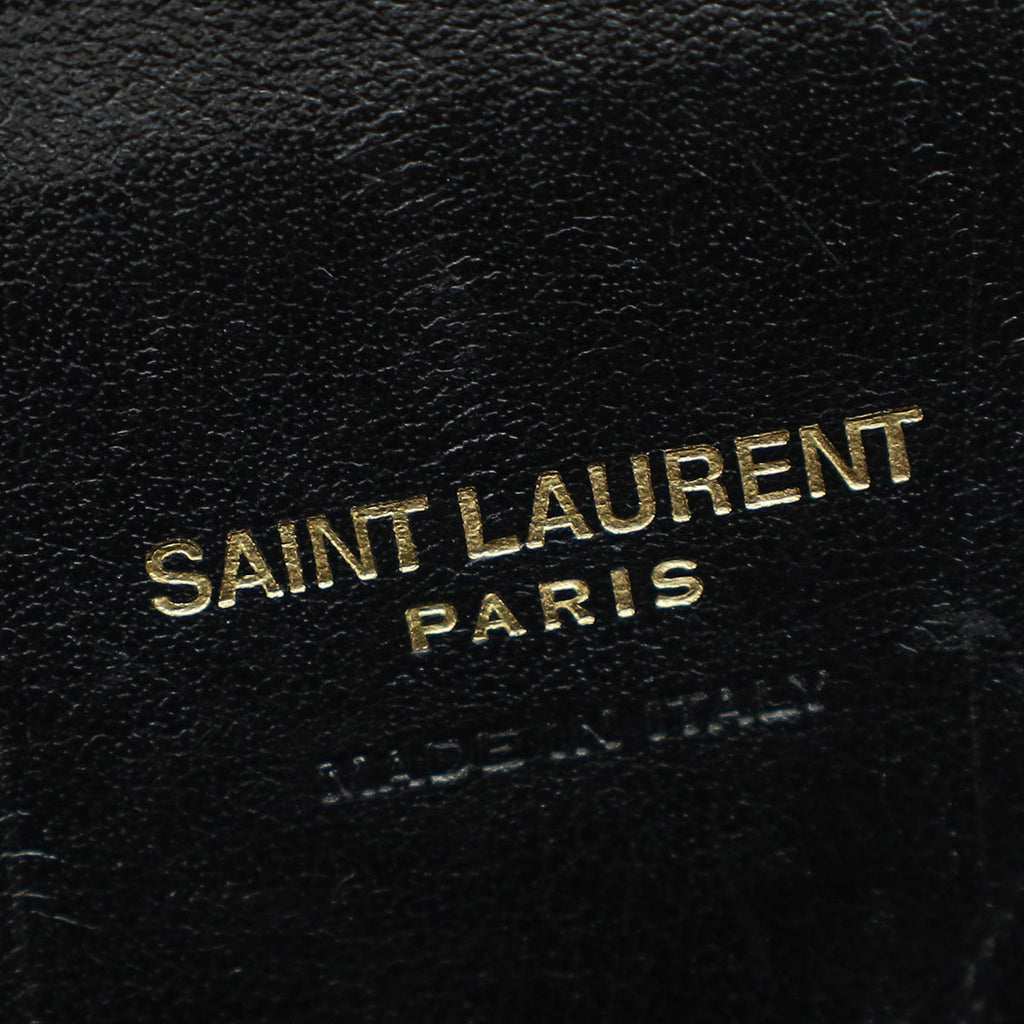 YSL Black Croco Embossed Sac De Jour Nano Bag