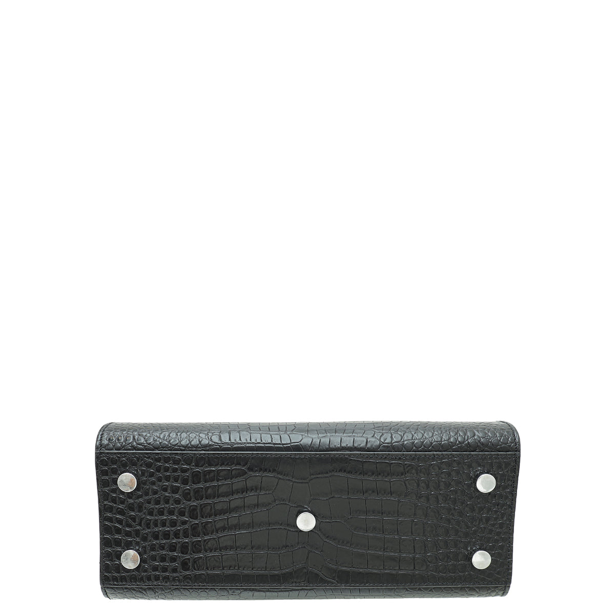 YSL Black Croco Embossed Sac De Jour Baby Bag