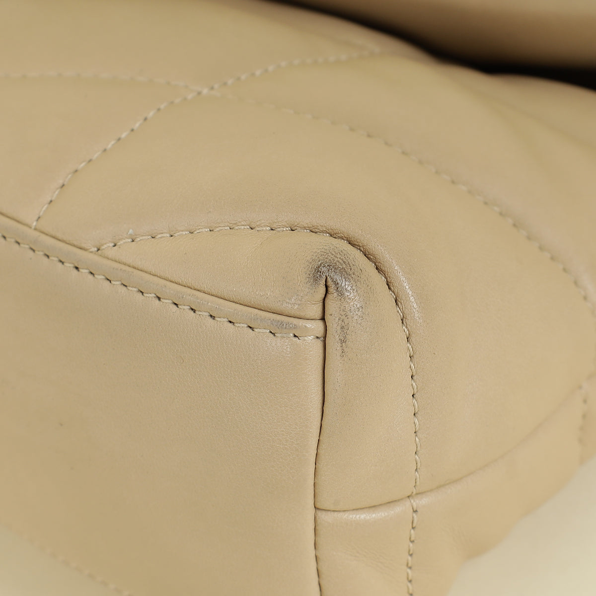 YSL Beige Puffer Toy Shoulder Bag