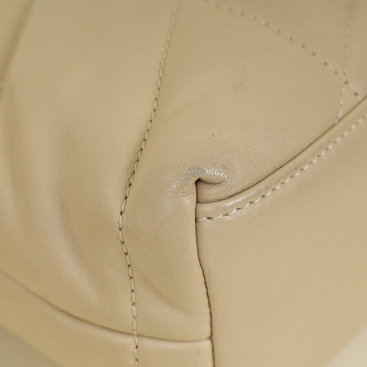 YSL Beige Puffer Toy Shoulder Bag
