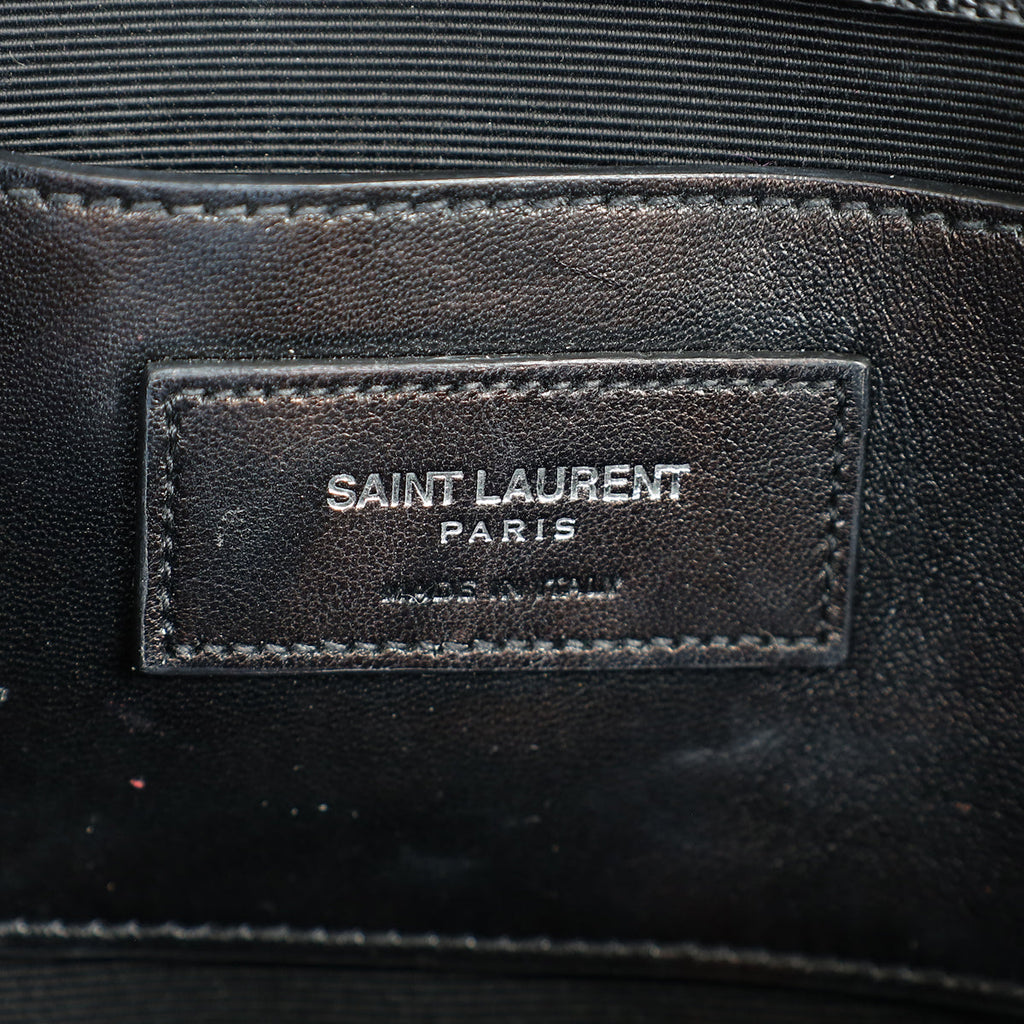 YSL Black Monogram Kate Flap Clutch