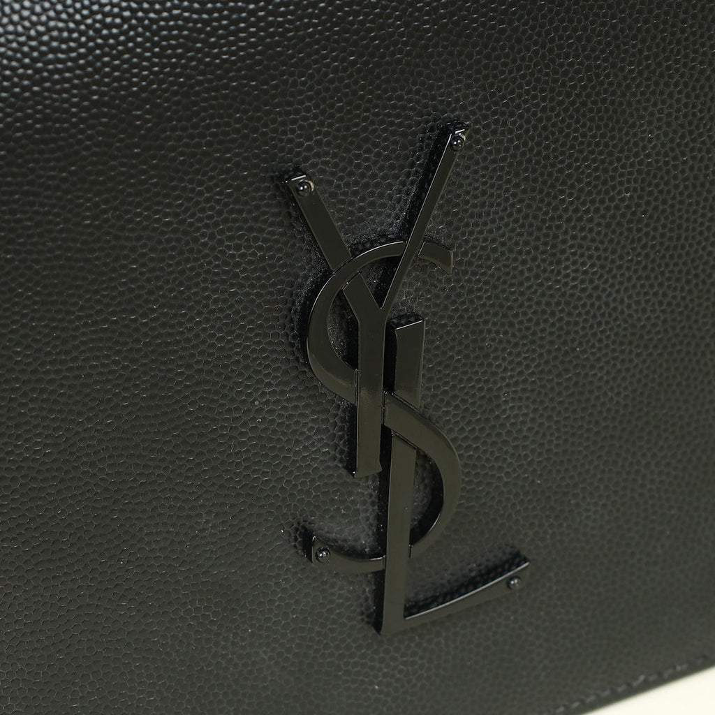YSL Black Monogram Kate Flap Clutch