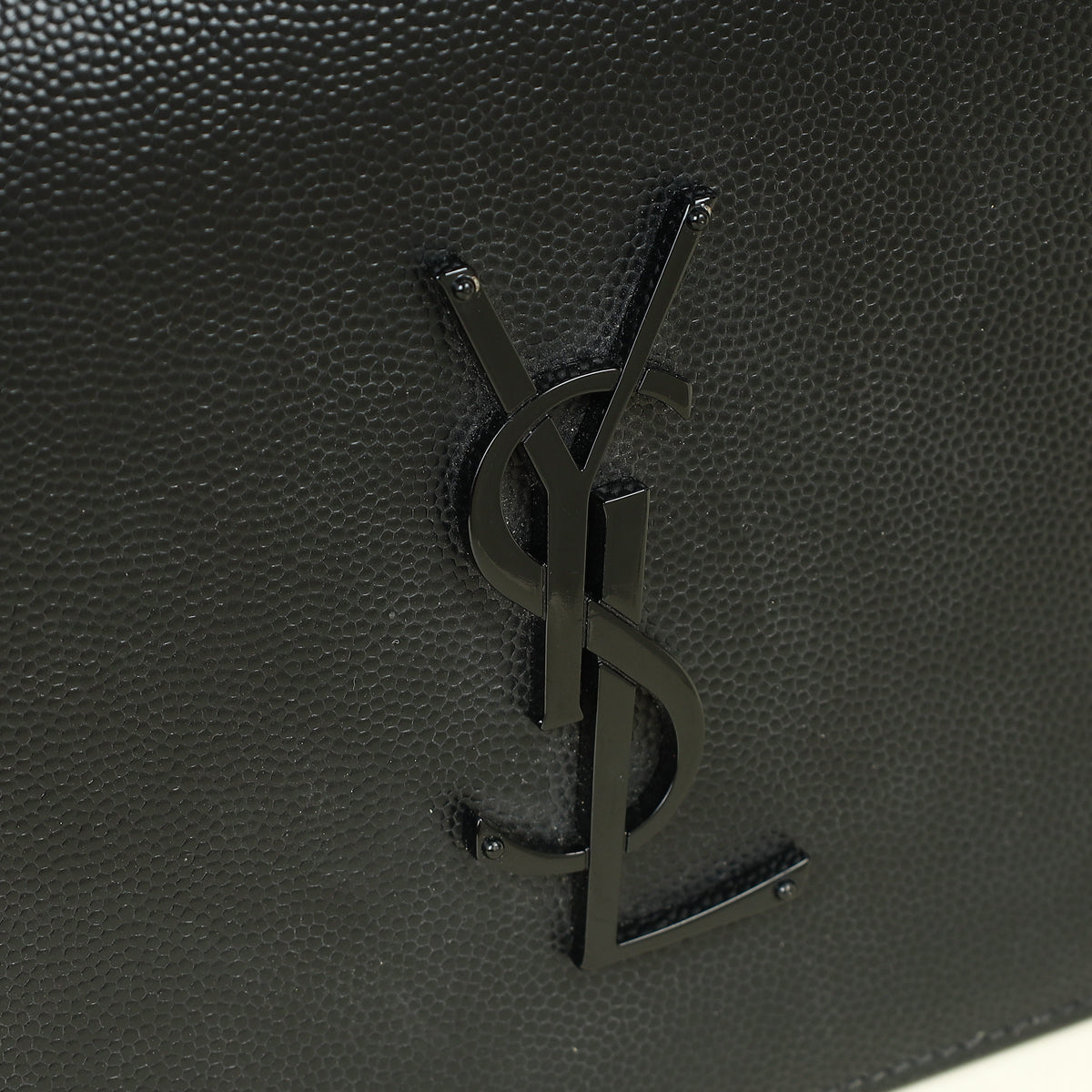 YSL Black Monogram Kate Flap Clutch