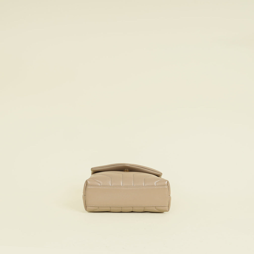 YSL Beige Loulou Toy Shoulder Bag