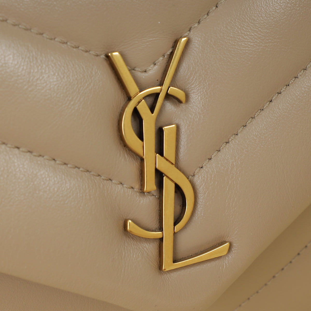 YSL Beige Loulou Toy Shoulder Bag