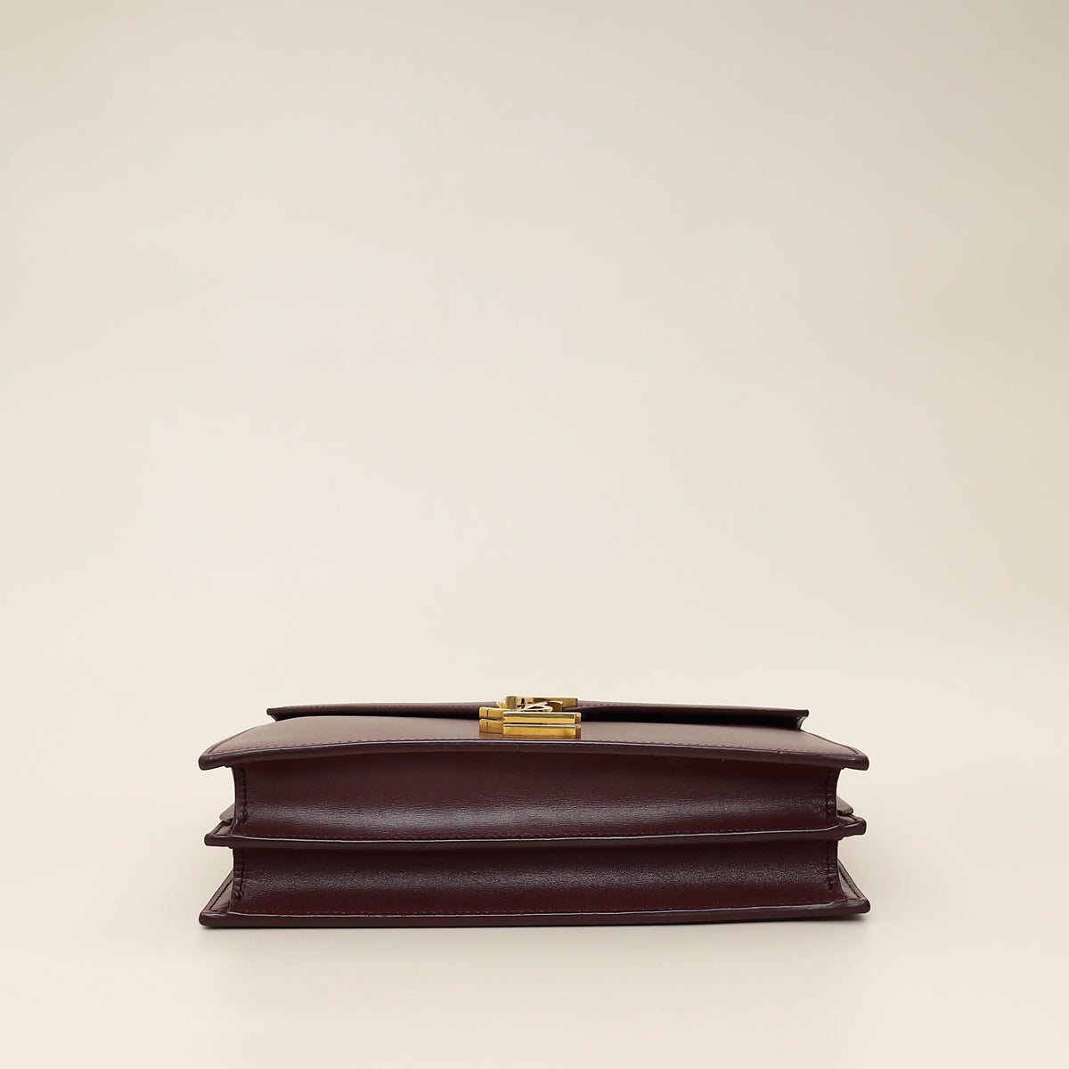 YSL Burgundy Cassandra Medium Flap Shoulder Bag