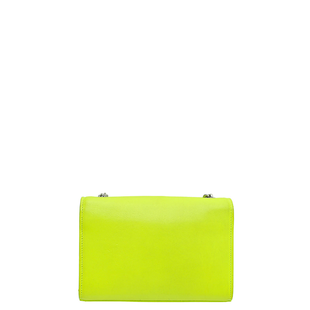 YSL Neon Green Kate Mini Chain Bag