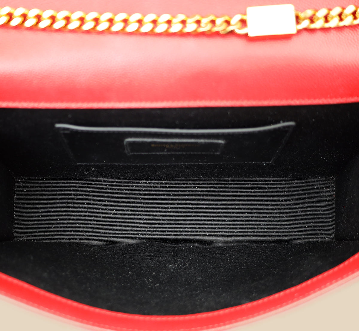 YSL Red Monogram Kate Medium Flap Shoulder Bag