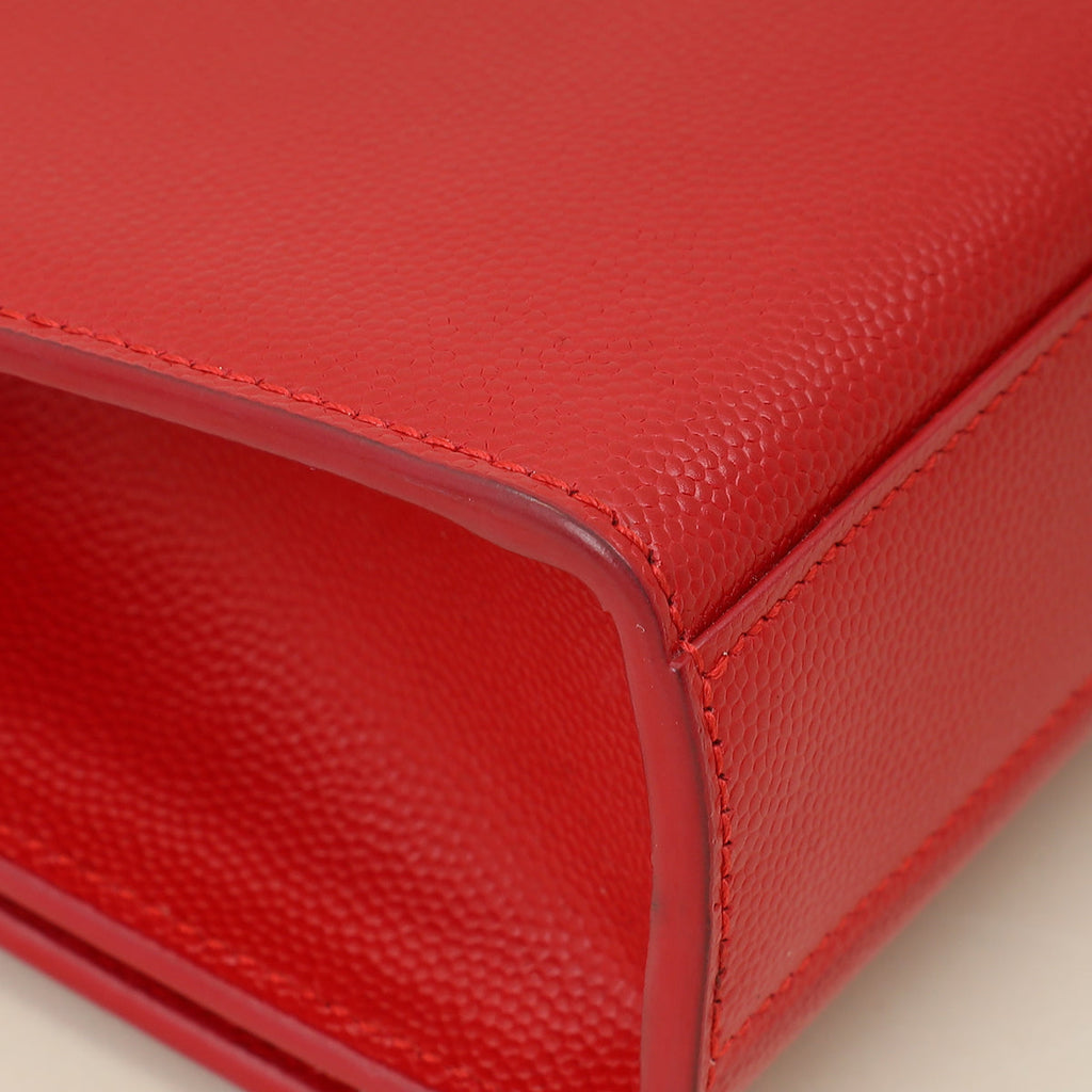 YSL Red Monogram Kate Medium Flap Shoulder Bag