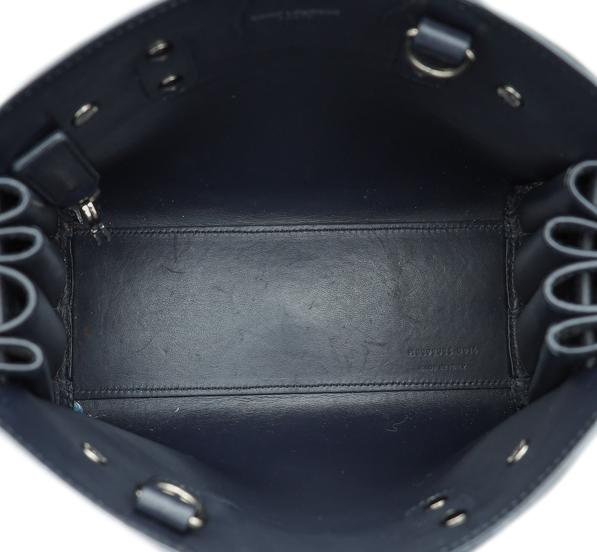 YSL Indigo Blue Sac De Jour Nano Croco Embossed Bag
