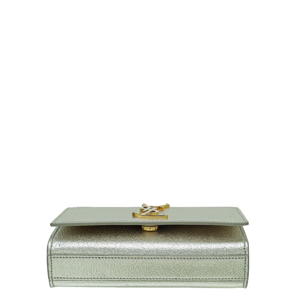 YSL Metallic Gold Mini Kate Chain Bag