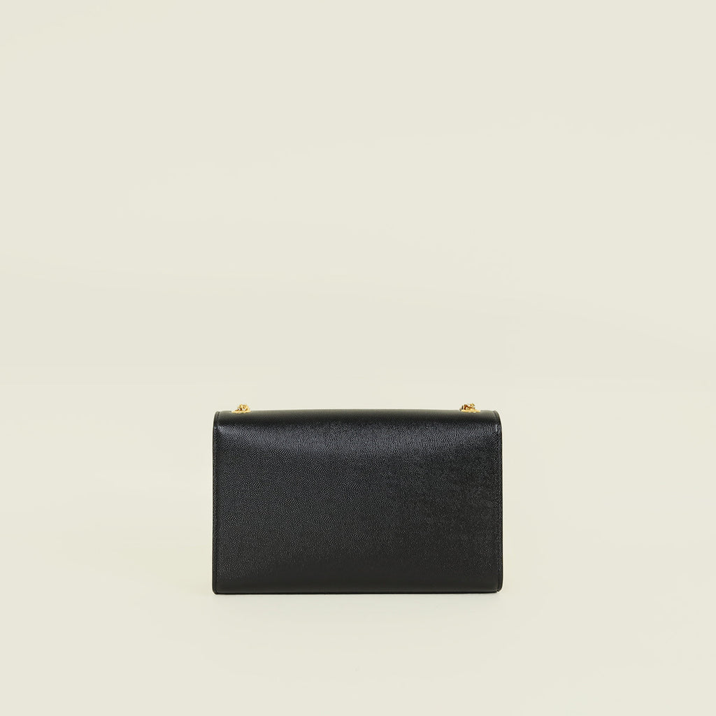YSL Black Monogram Kate Medium Chain Shoulder Bag