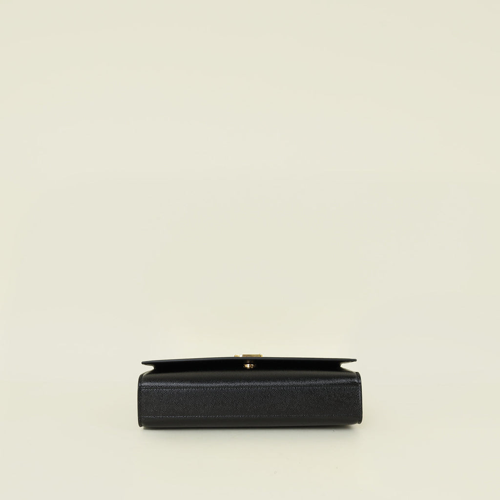 YSL Black Monogram Kate Medium Chain Shoulder Bag