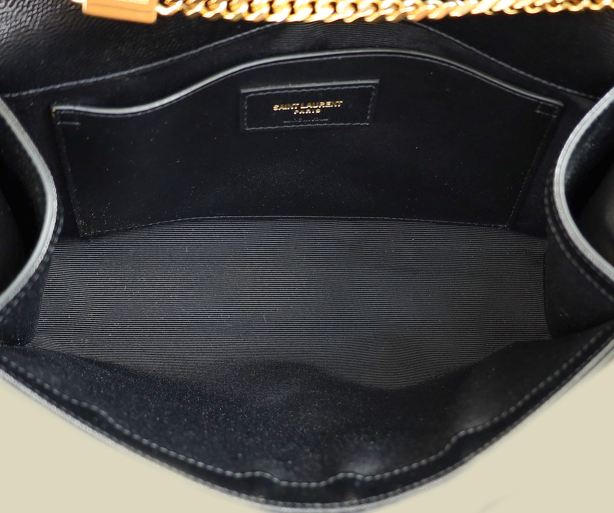 YSL Black Monogram Kate Medium Chain Shoulder Bag