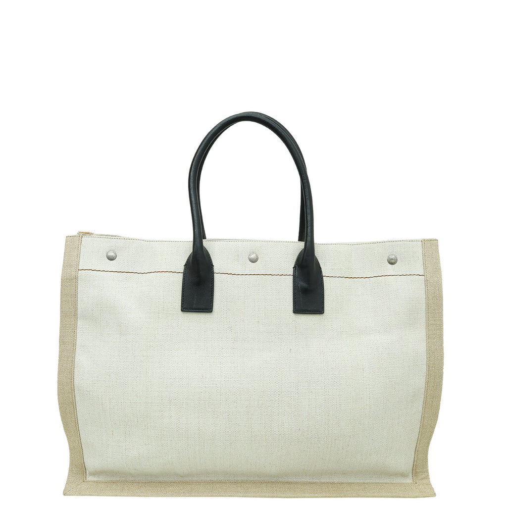 YSL Bicolor Rive Gauche Large Tote Bag