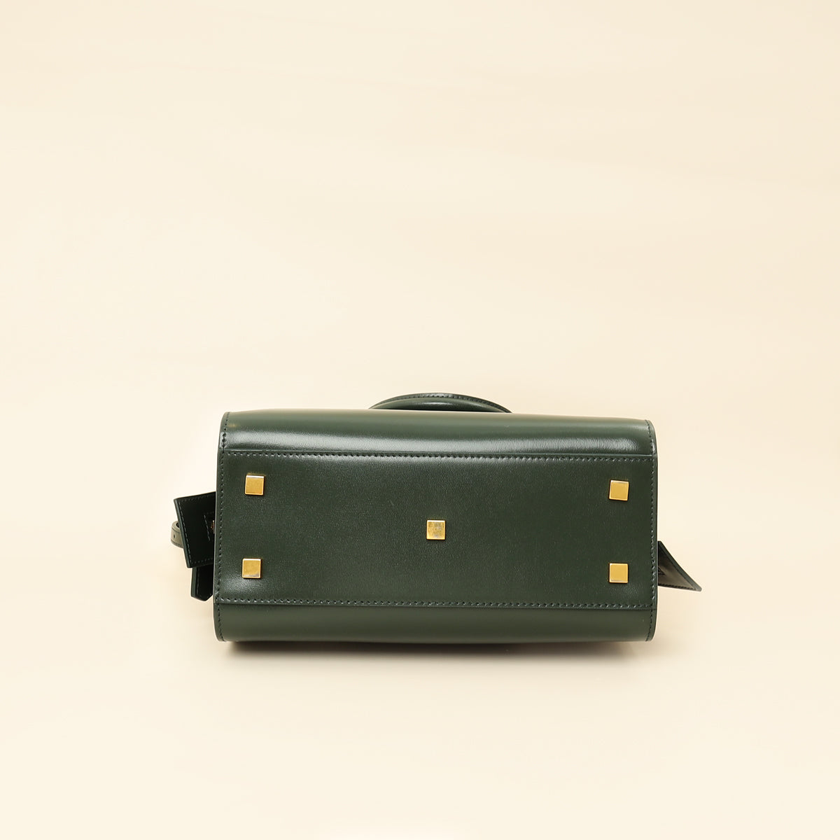 YSL Forest Green Uptown Small Tote Top Handle Bag