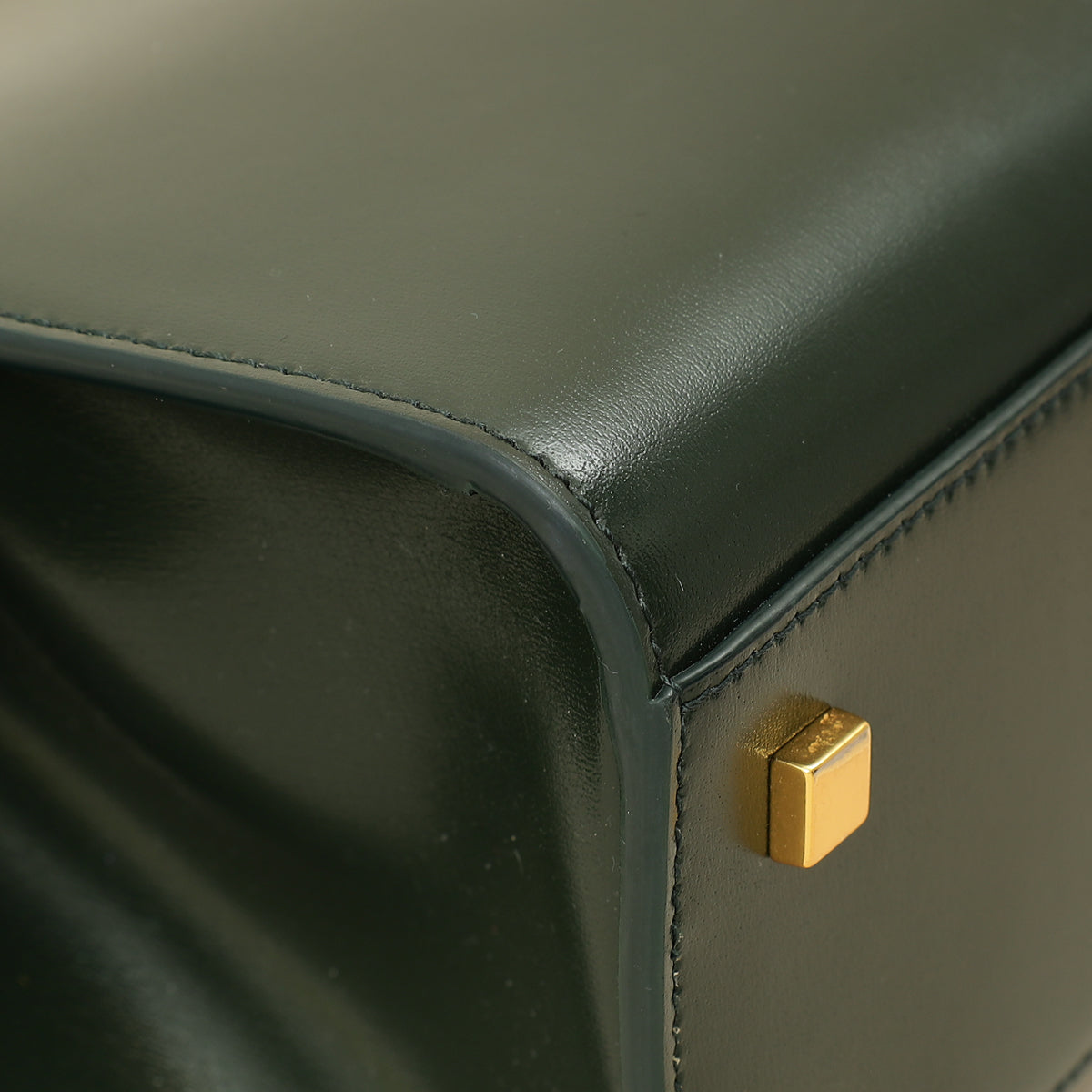 YSL Forest Green Uptown Small Tote Top Handle Bag