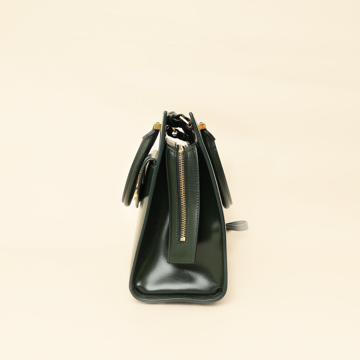 YSL Forest Green Uptown Small Tote Top Handle Bag