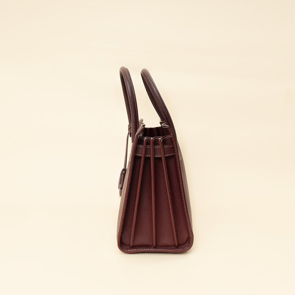 YSL Burgundy Sac De Jour Baby Bag