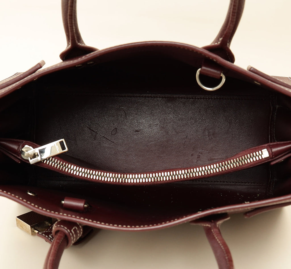 YSL Burgundy Sac De Jour Baby Bag