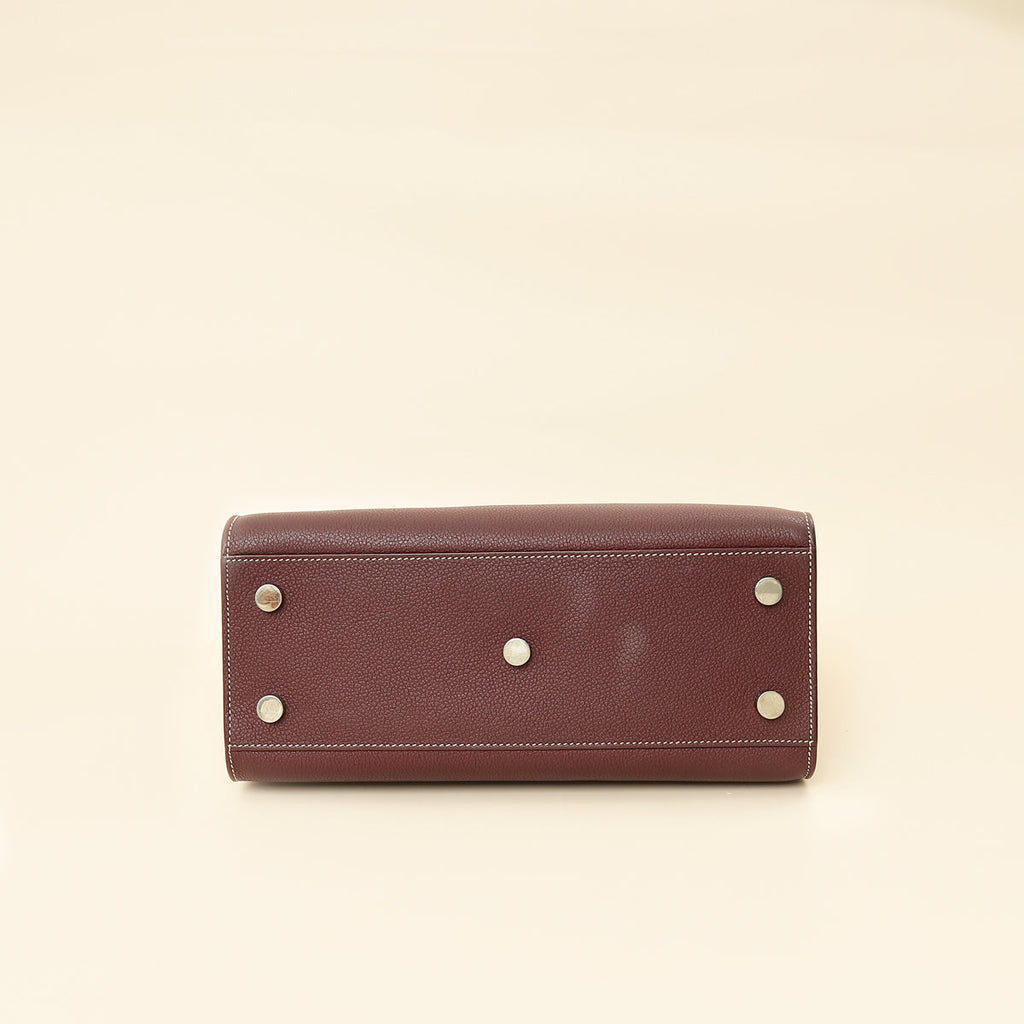 YSL Burgundy Sac De Jour Baby Bag