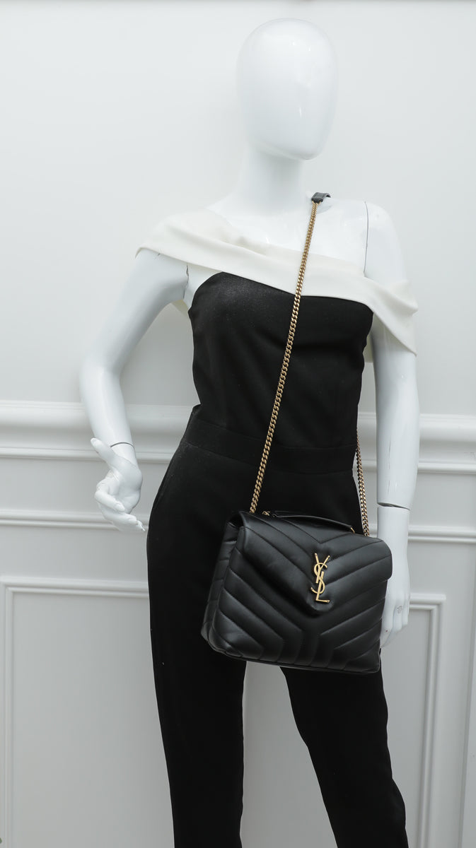 YSL Black Loulou Small Chain Bag