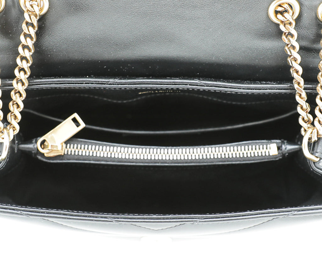 YSL Black Loulou Small Chain Bag