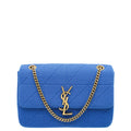 YSL Blue Jersey Jamie "Carre Rive Gauche" Medium Bag