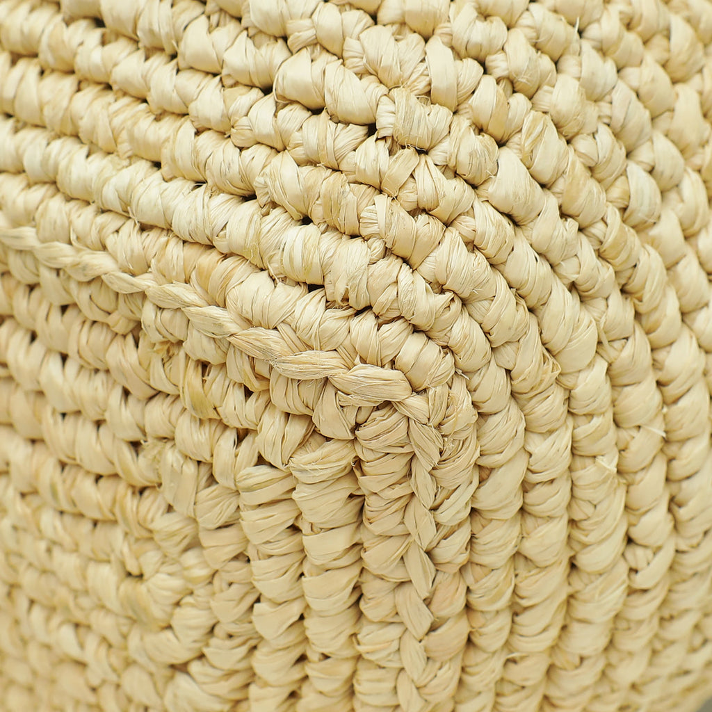 YSL Bicolor Icare Raffia Maxi Shopping Tote Bag