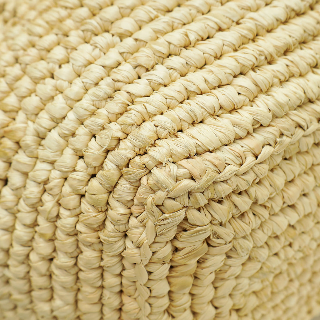 YSL Bicolor Icare Raffia Maxi Shopping Tote Bag