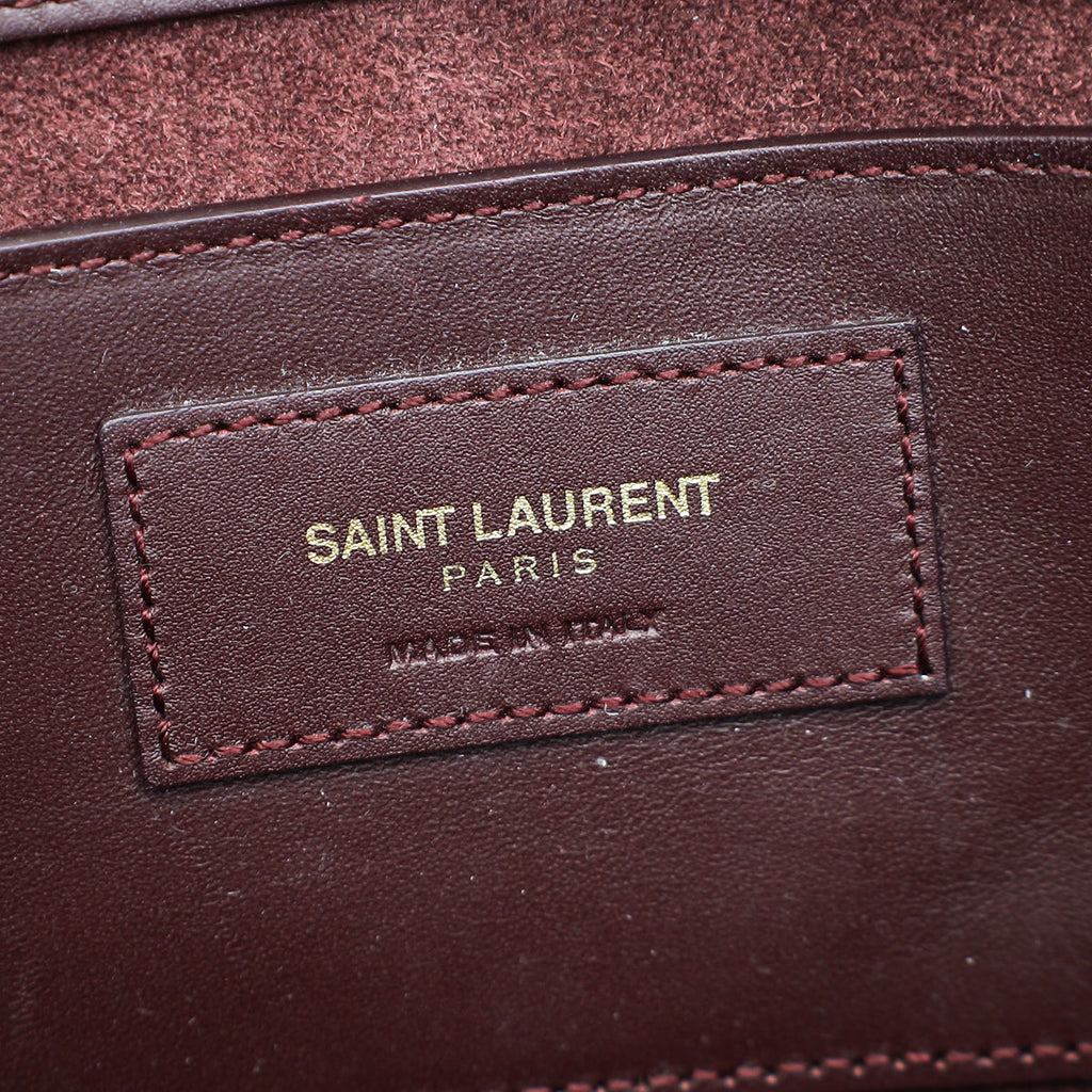 YSL Burgundy Kate Tassel Medium Shoulder Bag
