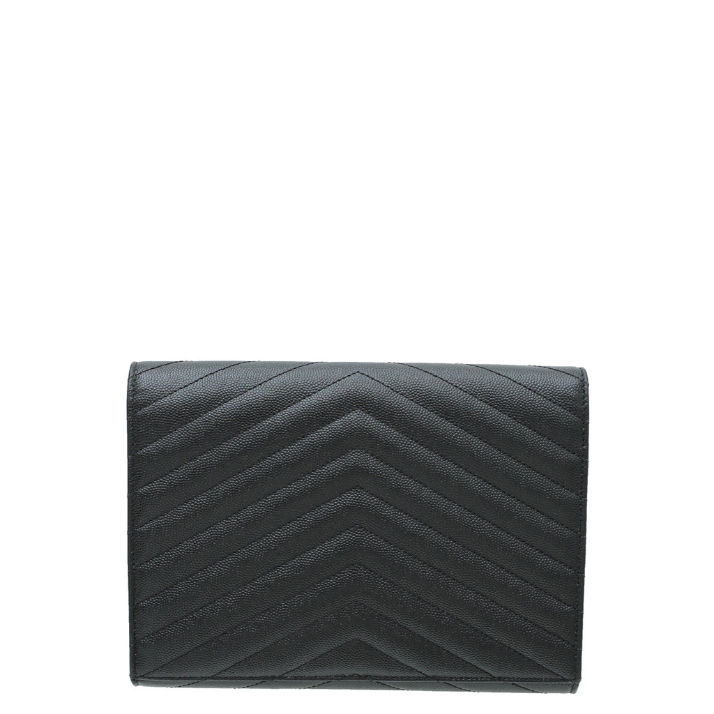 YSL Black Monogram Cassandre Flap Pouch