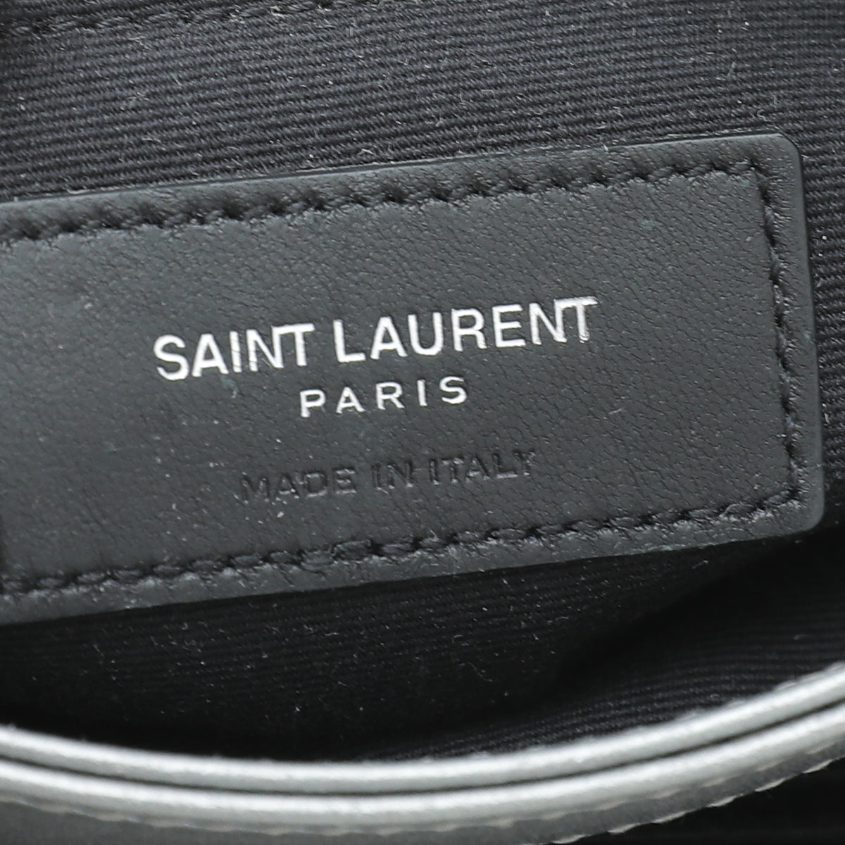 YSL Metallic Grey LouLou Toy Bag
