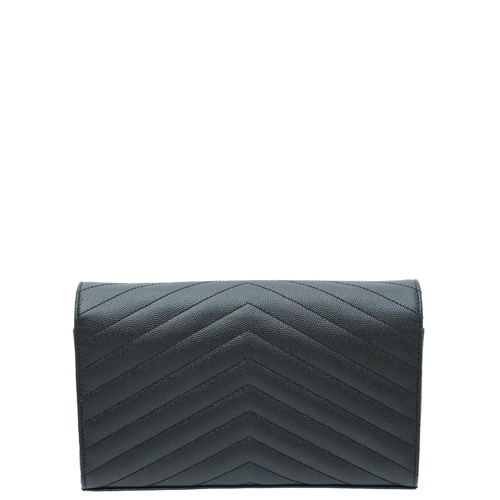 YSL Black Monogram Cassandre Chain Wallet