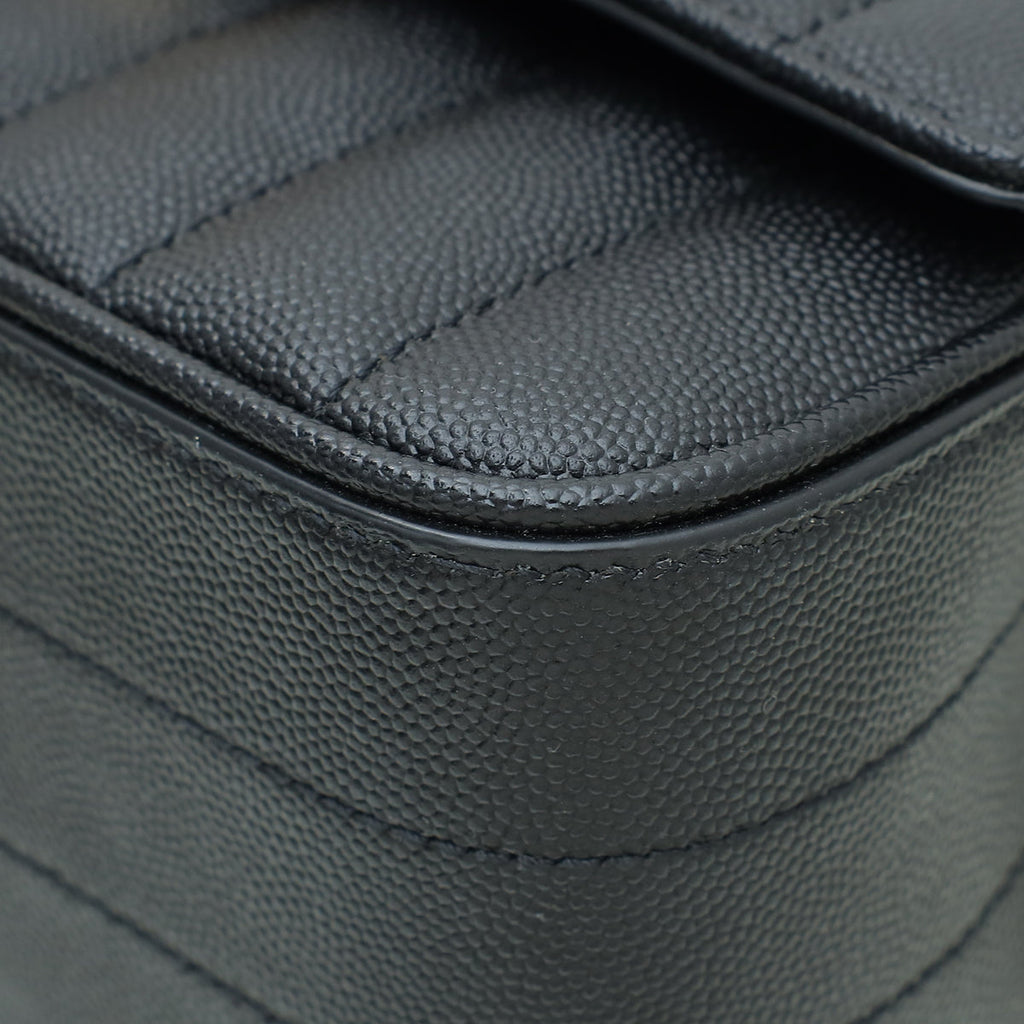 YSL Black Vicky Medium Chain Bag