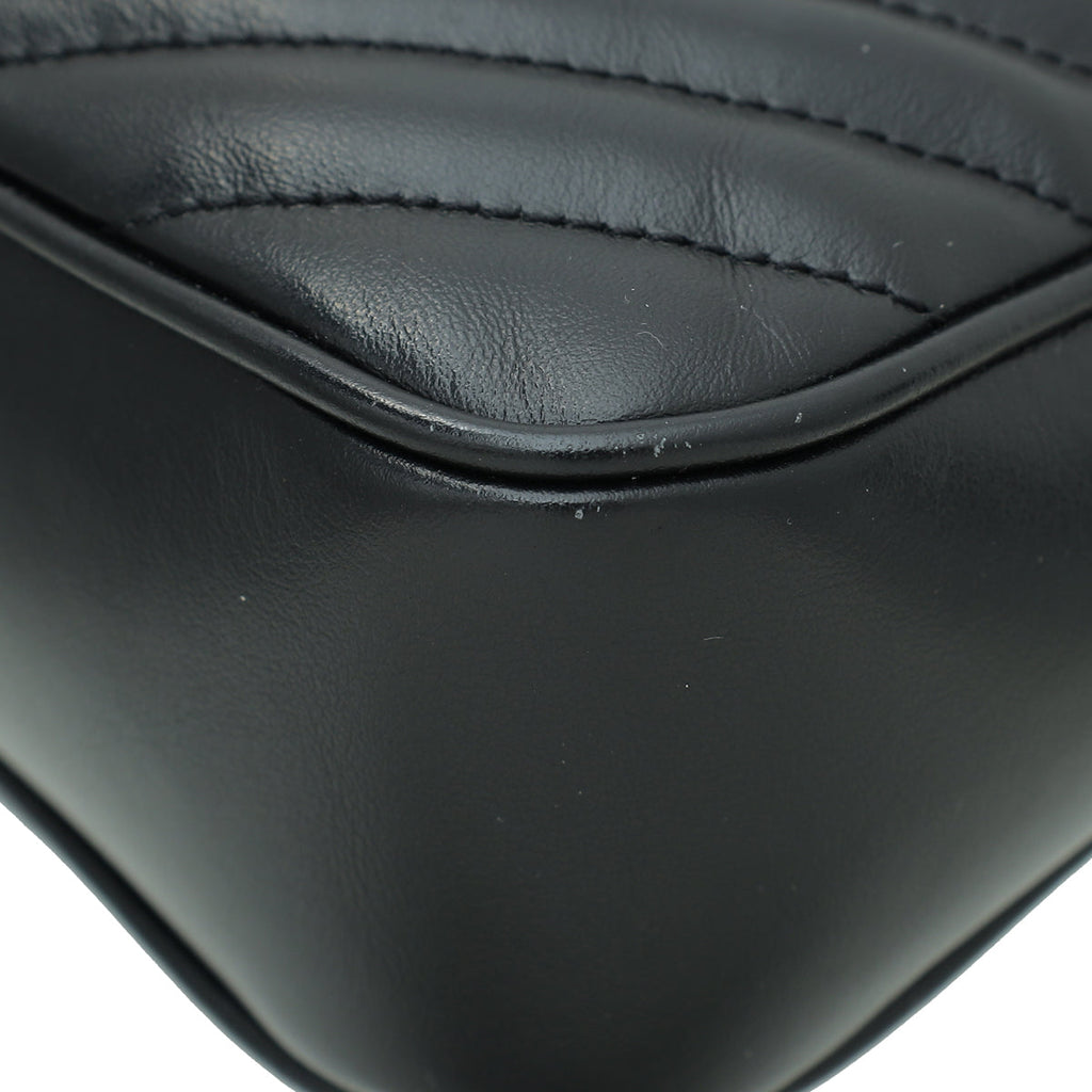 YSL So Black Monogram Lou Camera Tassel Crossbody Bag