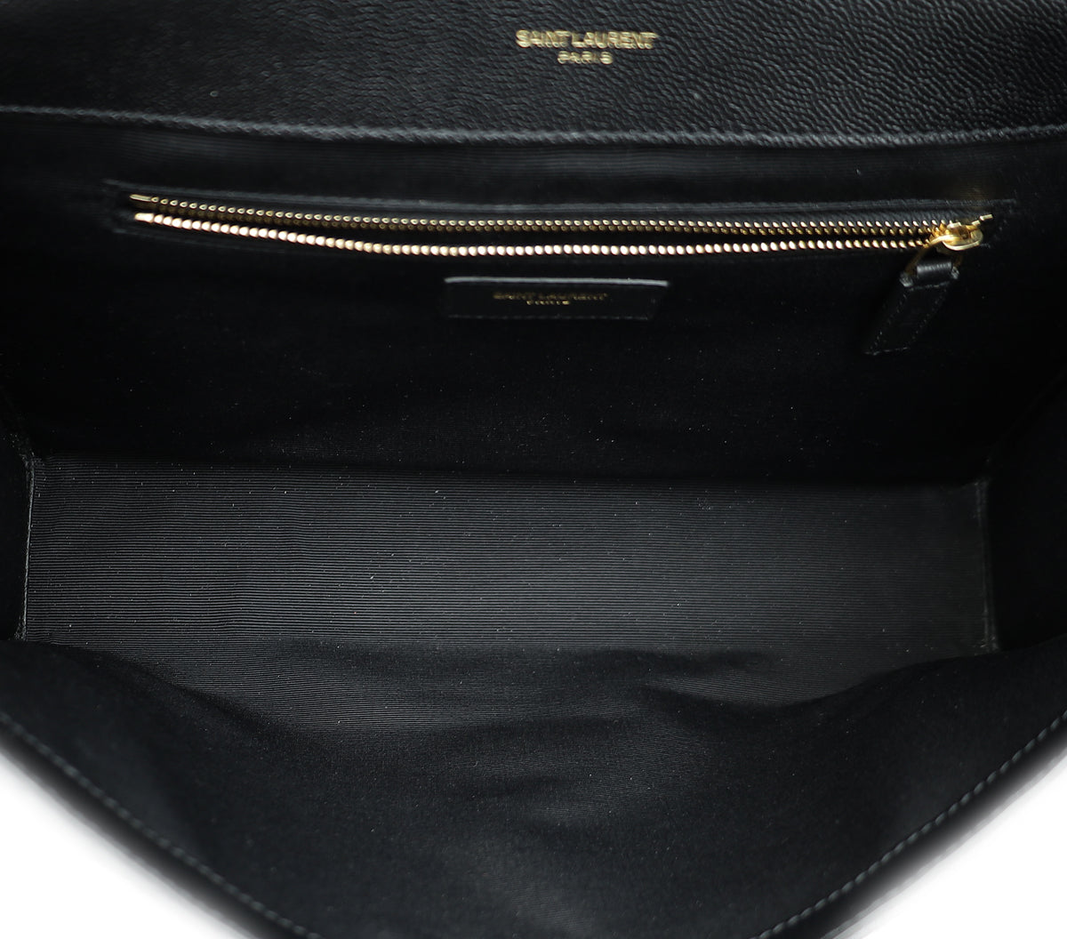 YSL Black Monogram Mix Quilted Envelope Shoulder Large Bag