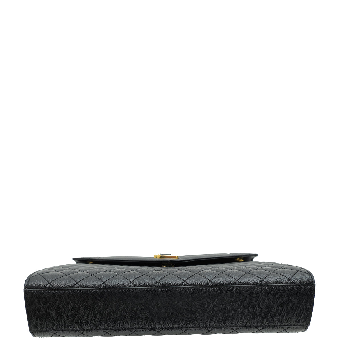 YSL Black Monogram Mix Quilted Envelope Shoulder Large Bag