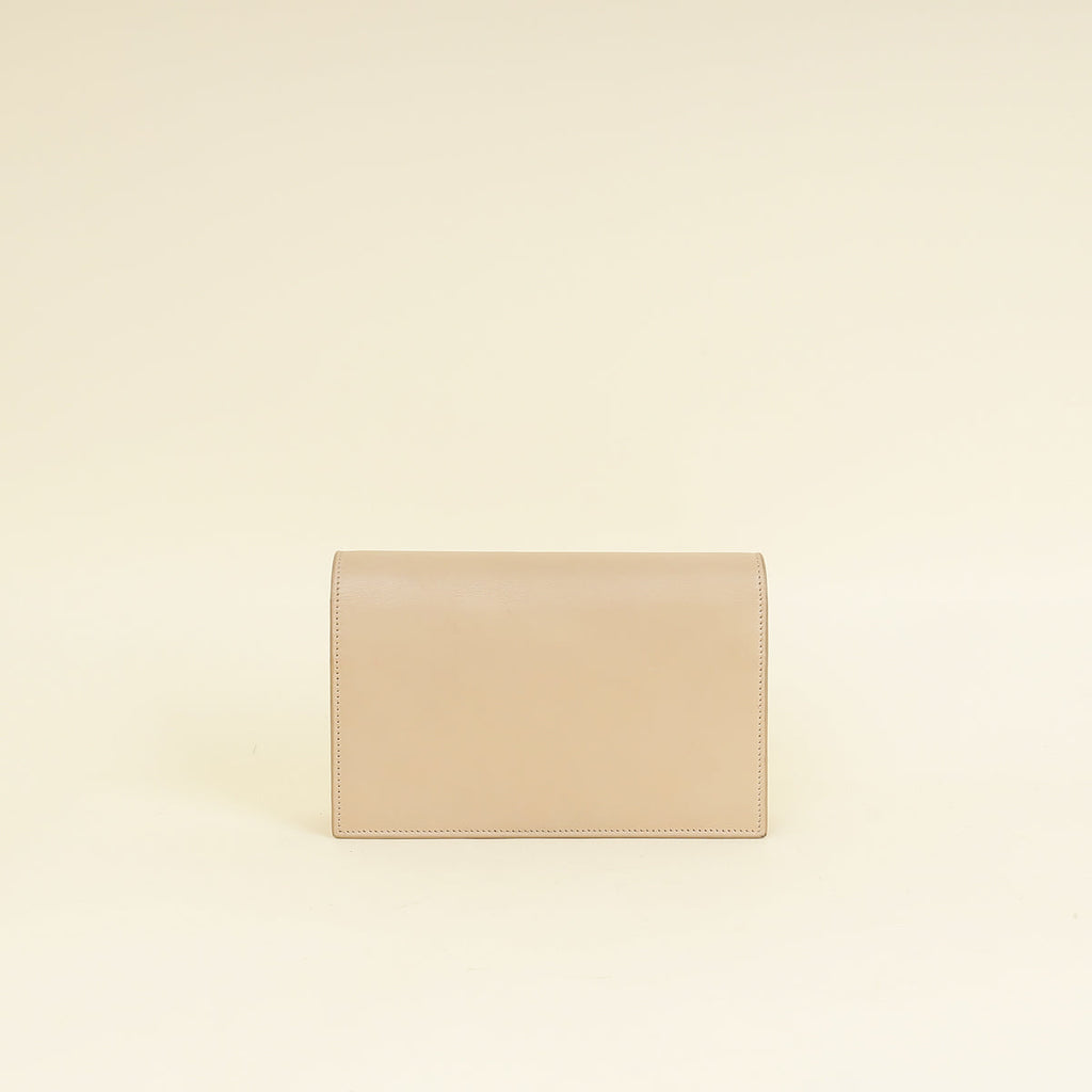 YSL Beige Kate Tassel Chain Wallet