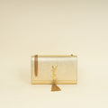 YSL Metallic Gold Kate Tassel Medium Chain Bag